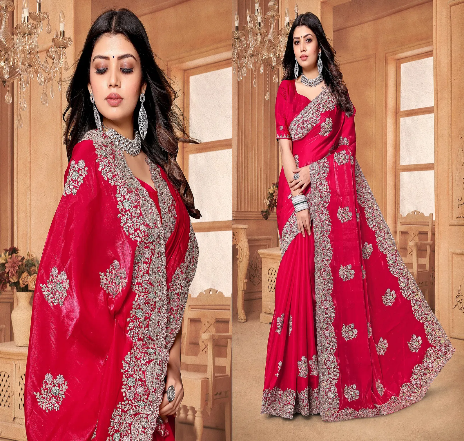 Legacy By Utsav Nari Crepe Silk Wedding Saree Manufacturers